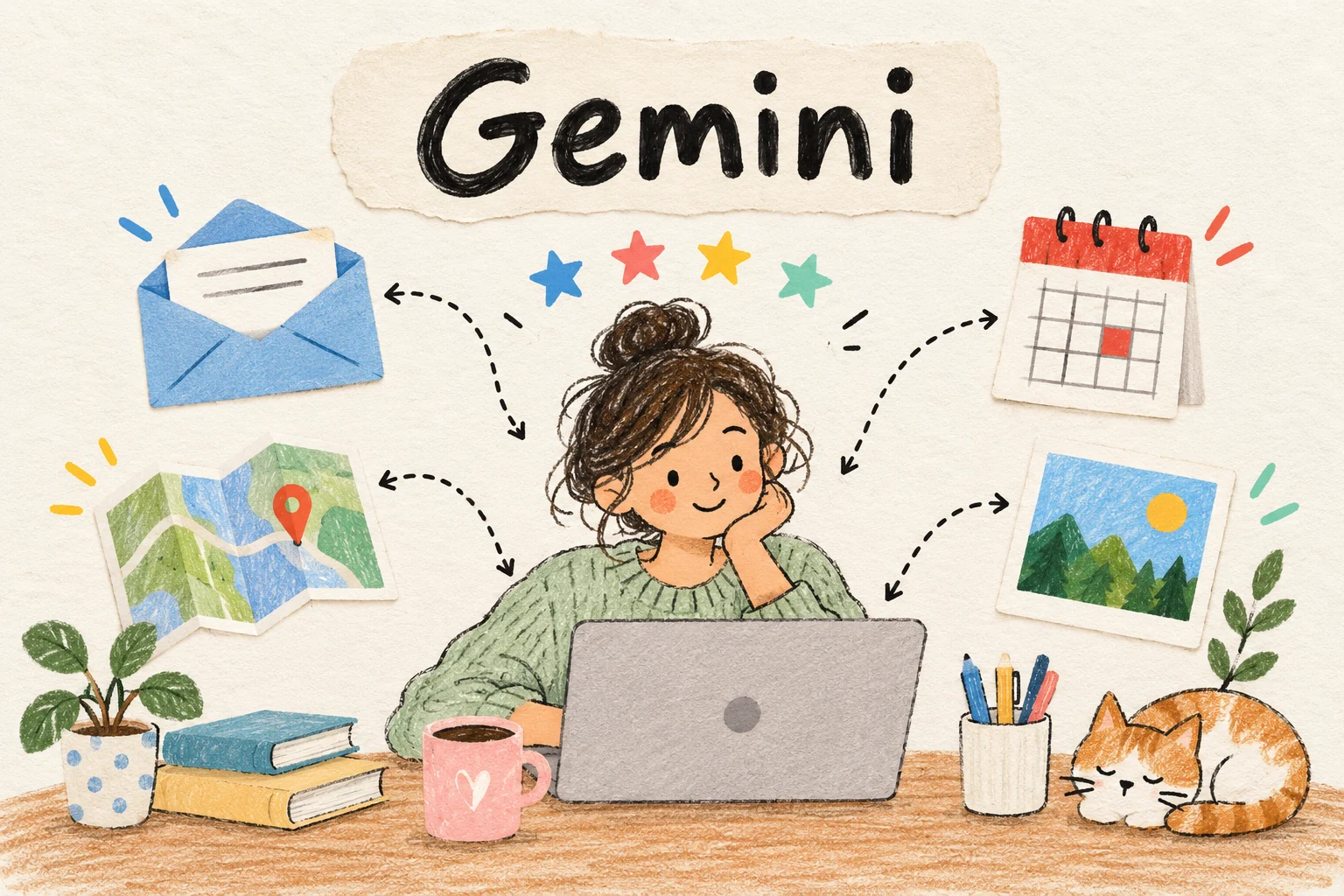 Gemini: ผู้ช่วยเชื่อมอีเมล ปฏิทิน แผนที่ และรูปภาพบนโต๊ะทำงาน