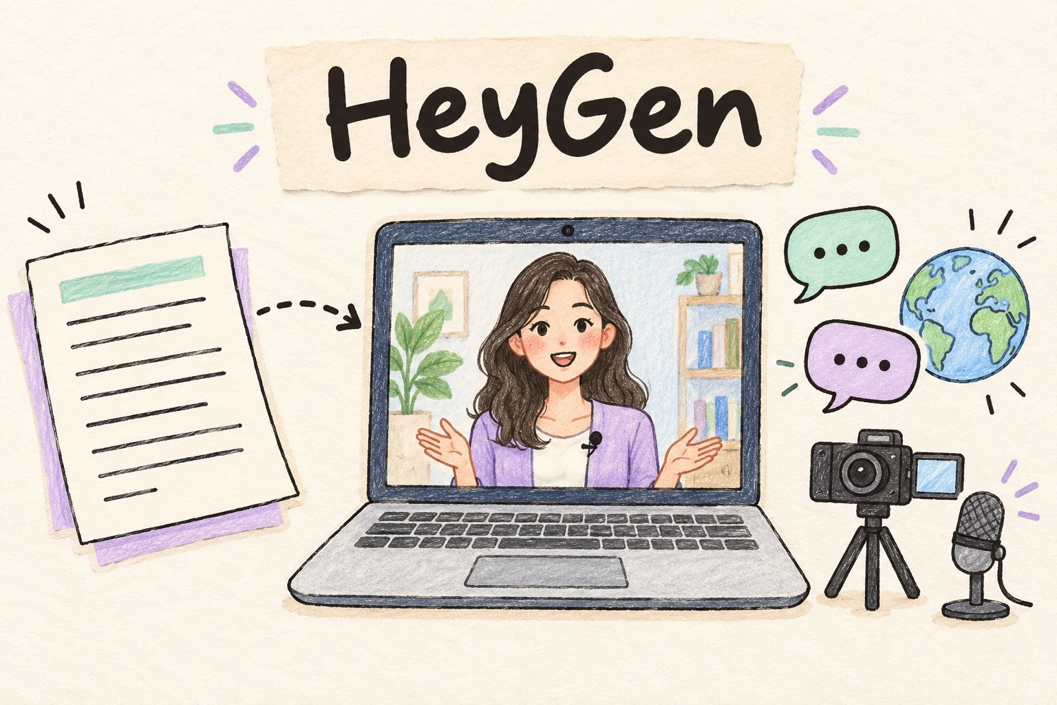 HeyGen: เปลี่ยนบทพูดเป็นวิดีโอผู้บรรยายพร้อมกล้องและไมโครโฟน