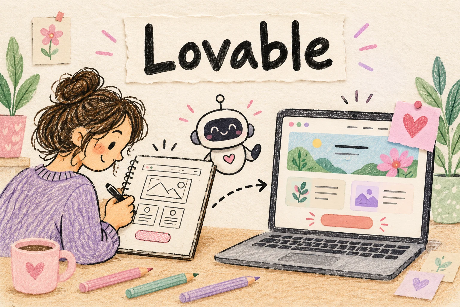 Lovable: เปลี่ยนแบบร่างในสมุดเป็นหน้าเว็บไซต์บนคอมพิวเตอร์